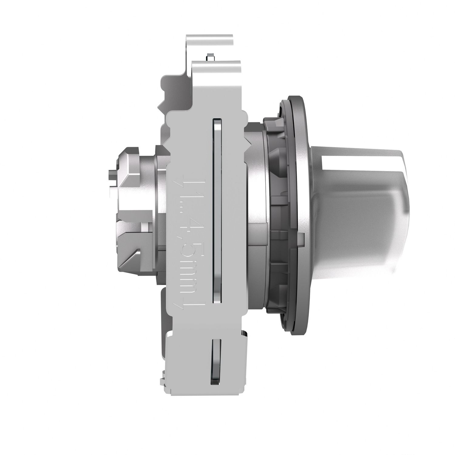 Picture of Head for illuminated selector switch, Harmony XB4, metal, white handle, 30mm, universal LED, 2 positions, stay put