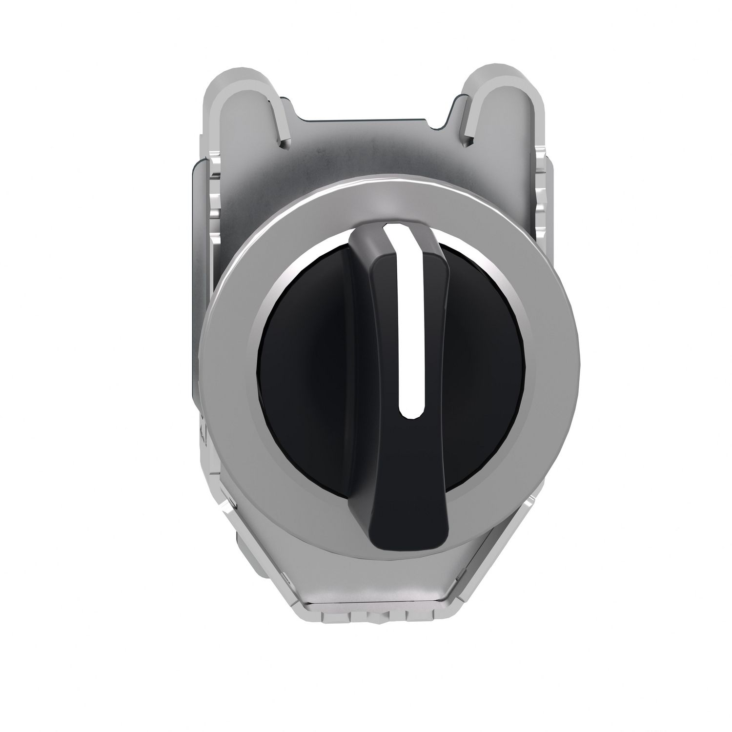 Picture of Head for selector switch, Harmony XB4, black handle, flush, 30mm, 3 positions, stay put