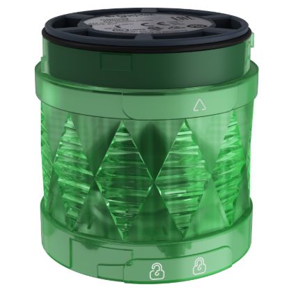 Picture of Illuminated LED unit for modular tower lights, Harmony XVU, green, Ø60, steady, IP65, 24 V AC/DC