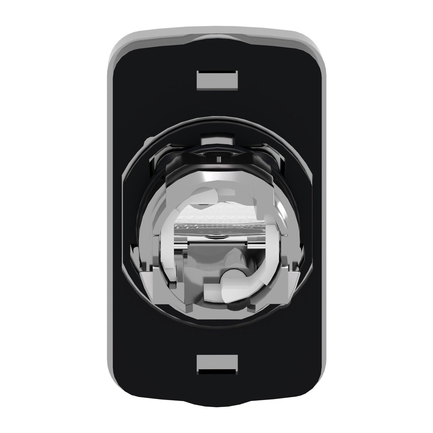 Picture of Head for illuminated double headed push button, Harmony XB4, white flush black flush push button 22mm unmarked