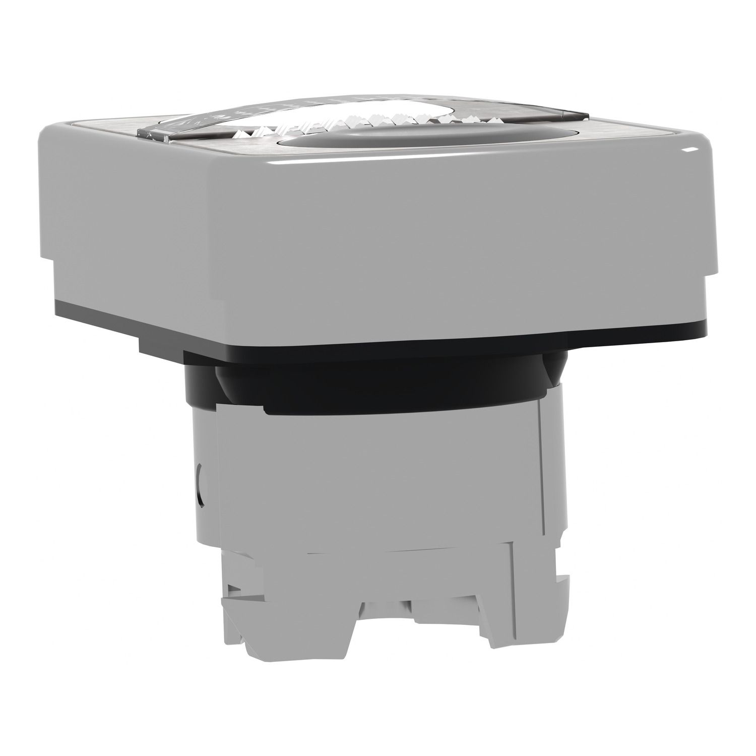 Picture of Head for illuminated double headed push button, Harmony XB4, white flush black flush push button 22mm unmarked