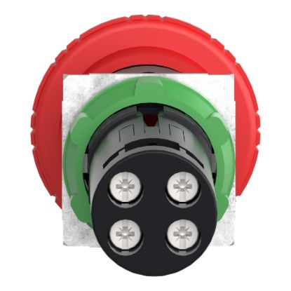Picture of Emergency switching off monolithic push button, Harmony XB7, 22mm, red mushroom head 40mm, turn to release, 1NO + 1NC