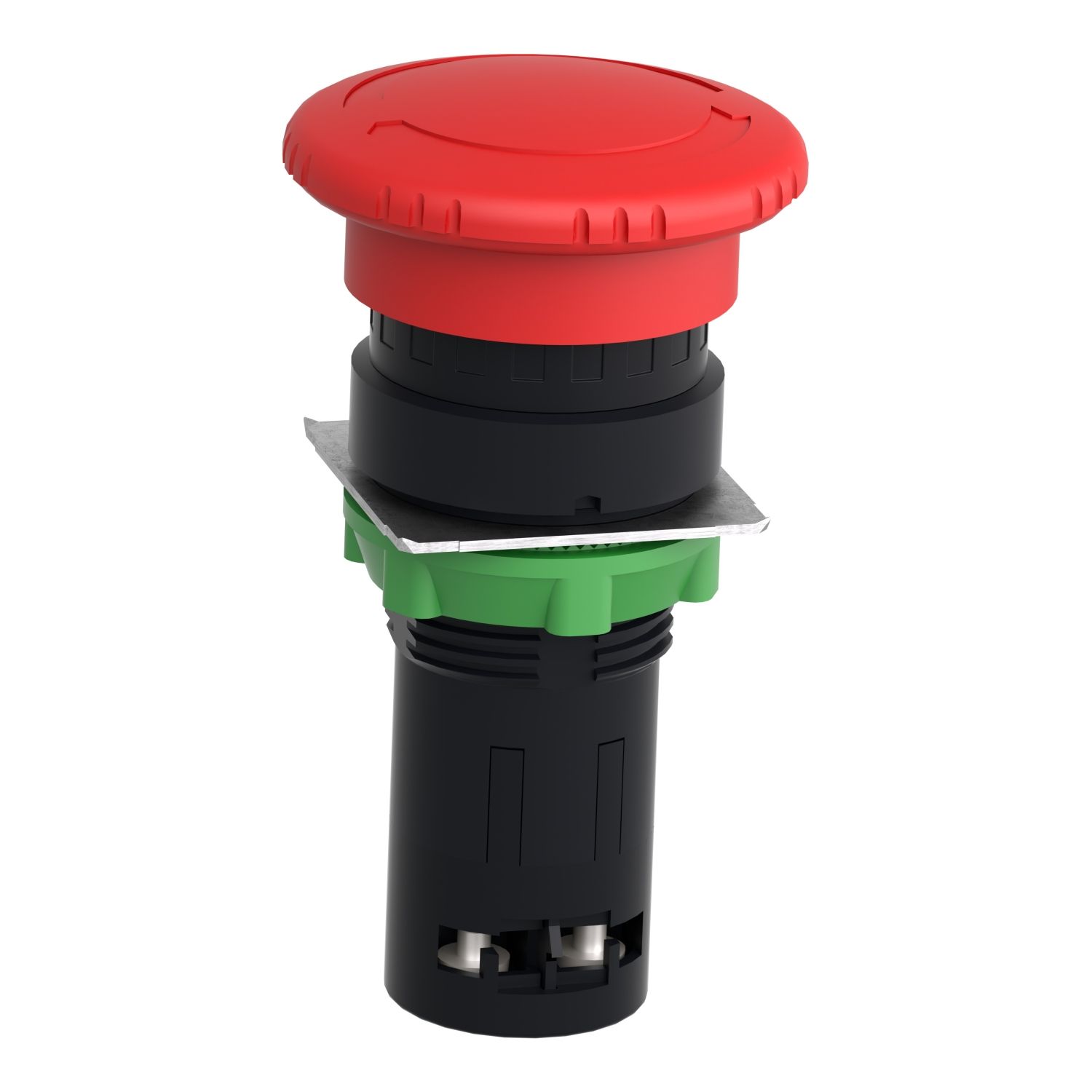 Picture of Emergency switching off monolithic push button, Harmony XB7, 22mm, red mushroom head 40mm, turn to release, 1NO + 1NC