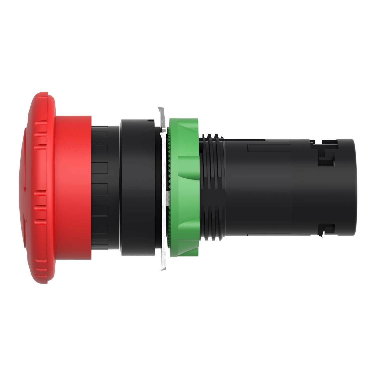 Picture of Emergency switching off monolithic push button, Harmony XB7, 22mm, red mushroom head 40mm, turn to release, 1NO + 1NC