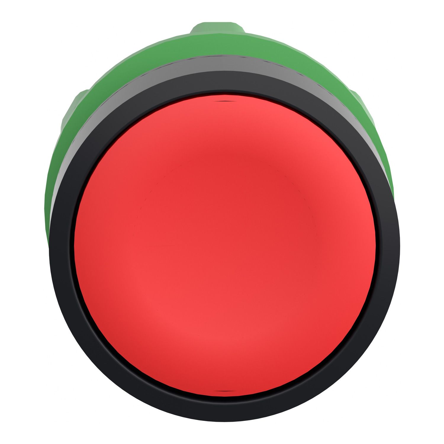Picture of Head for non illuminated push button, Harmony XB5, plastic, flush, red, 22mm, push push, unmarked