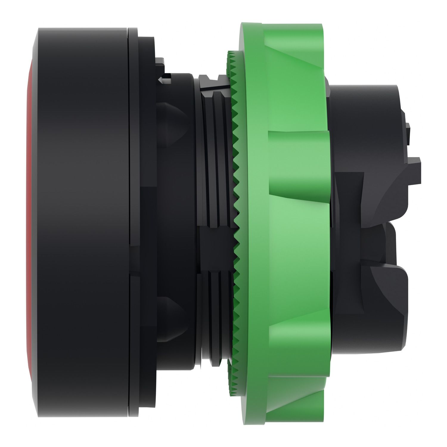 Picture of Head for non illuminated push button, Harmony XB5, plastic, flush, red, 22mm, push push, unmarked