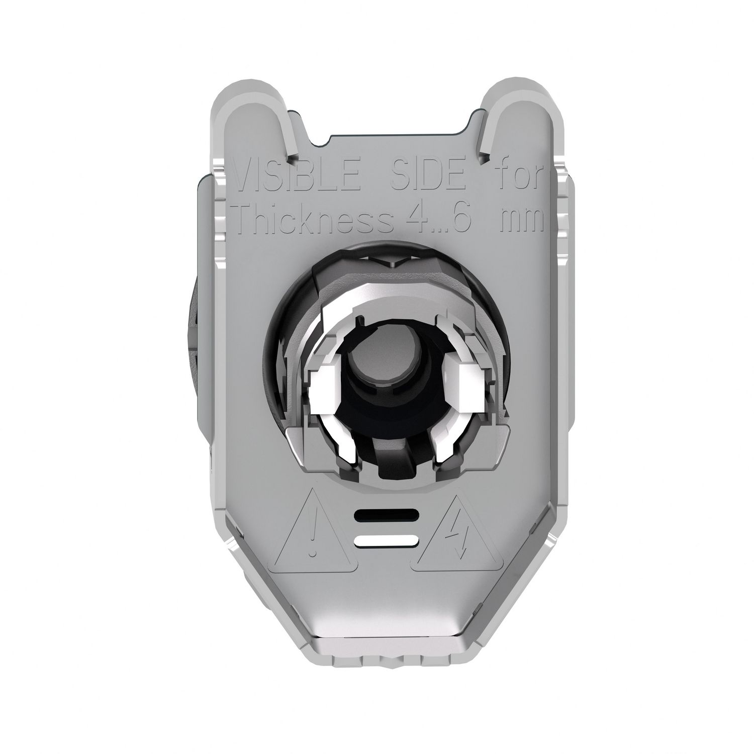 Picture of Head for illuminated selector switch, Harmony XB4, metal, orange handle, flush mounted, 30mm, universal LED, 2 positions