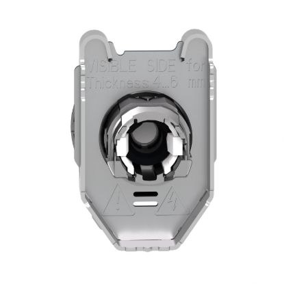 Picture of Head for illuminated selector switch, Harmony XB4, metal, orange handle, flush mounted, 30mm, universal LED, 2 positions