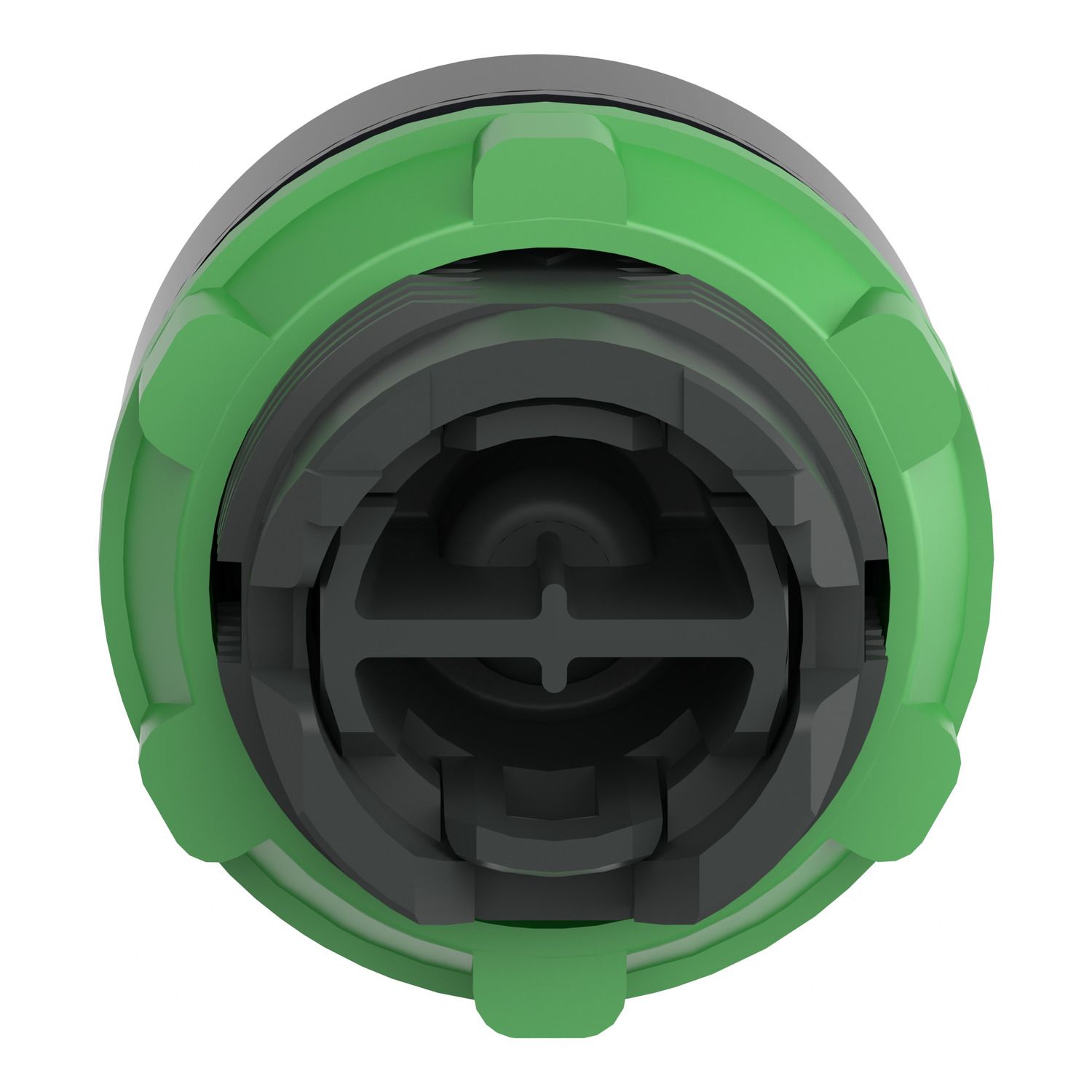 Picture of Push button head, Harmony XB5, plastic, projecting, green, 22mm, spring return, unmarked