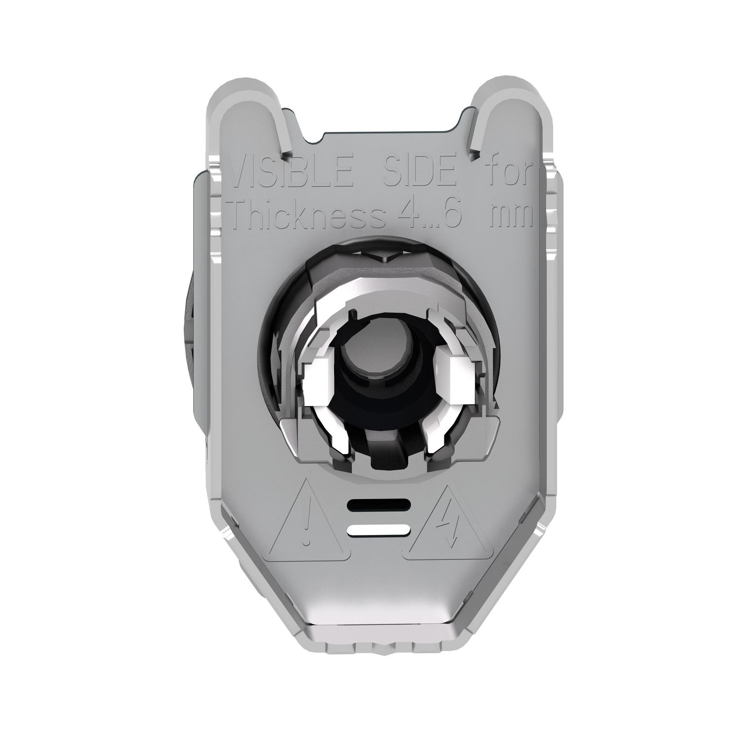 Picture of Head for illuminated selector switch, Harmony XB4, metal, blue handle, 30mm, universal LED, 2 positions, spring return