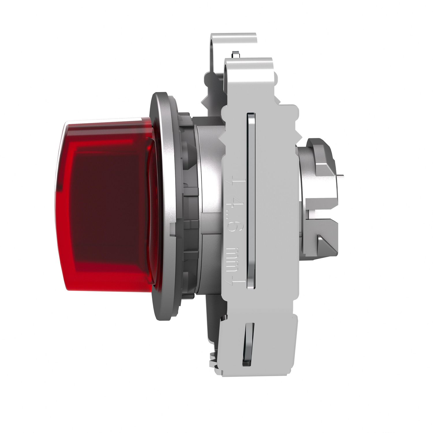 Picture of Head for illuminated selector switch, Harmony XB4, metal, red handle, 30mm, universal LED, 3 positions, to center
