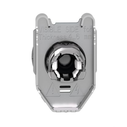 Picture of Head for illuminated selector switch, Harmony XB4, metal, white handle, 30mm, universal LED, 2 positions, spring return