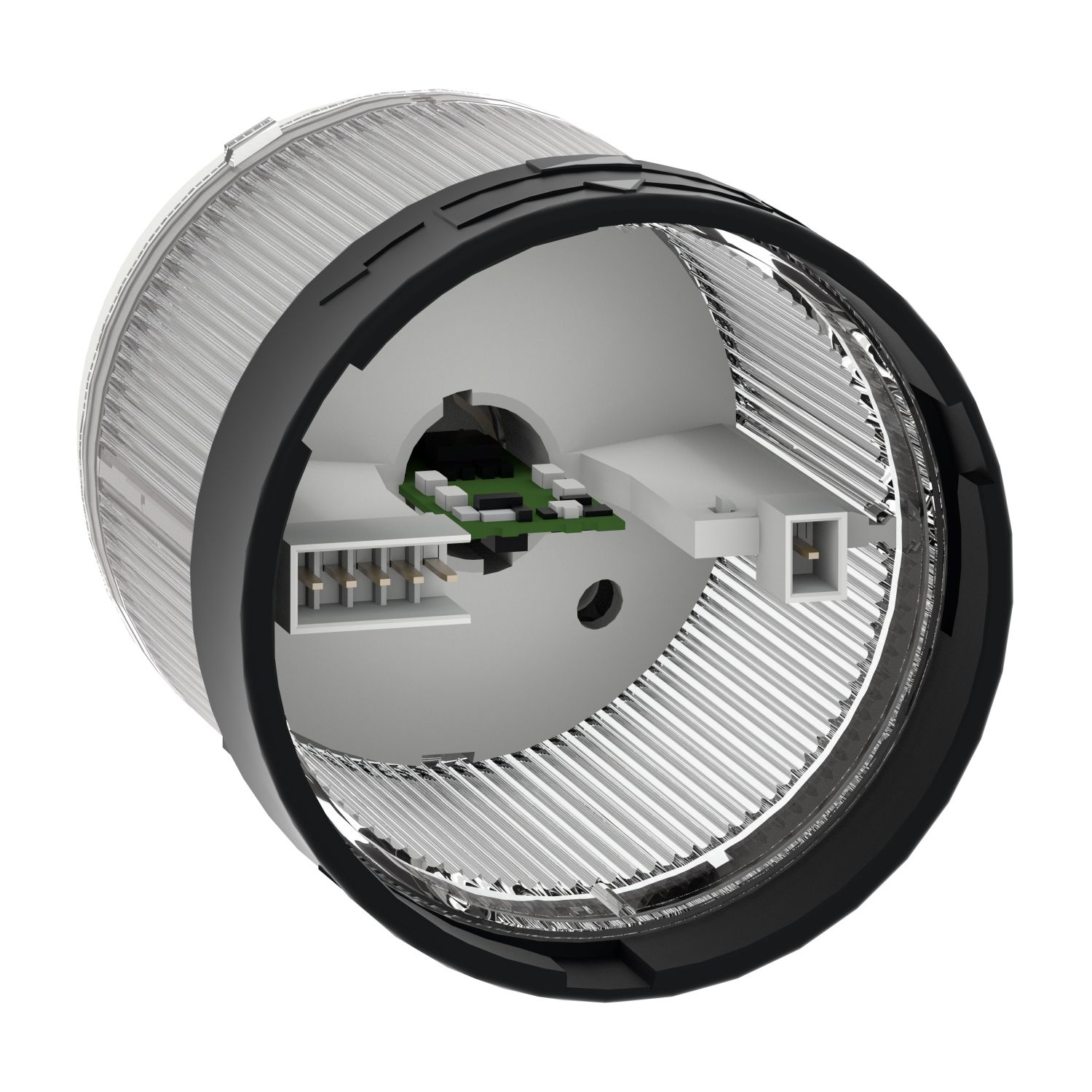 Picture of Indicator bank, Harmony XVB, illuminated unit, plastic, clear, 70mm, flashing, integral LED, 24V AC/DC