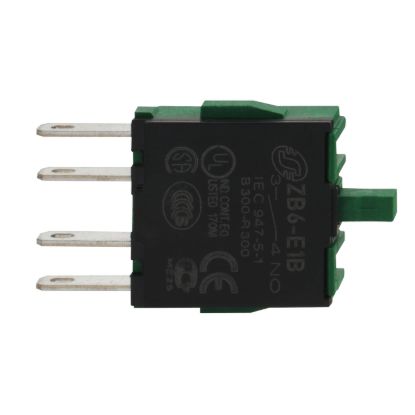 Picture of Contact block, Harmony XB6, single contact, for head 16mm, silver alloy, faston connector, 1NO