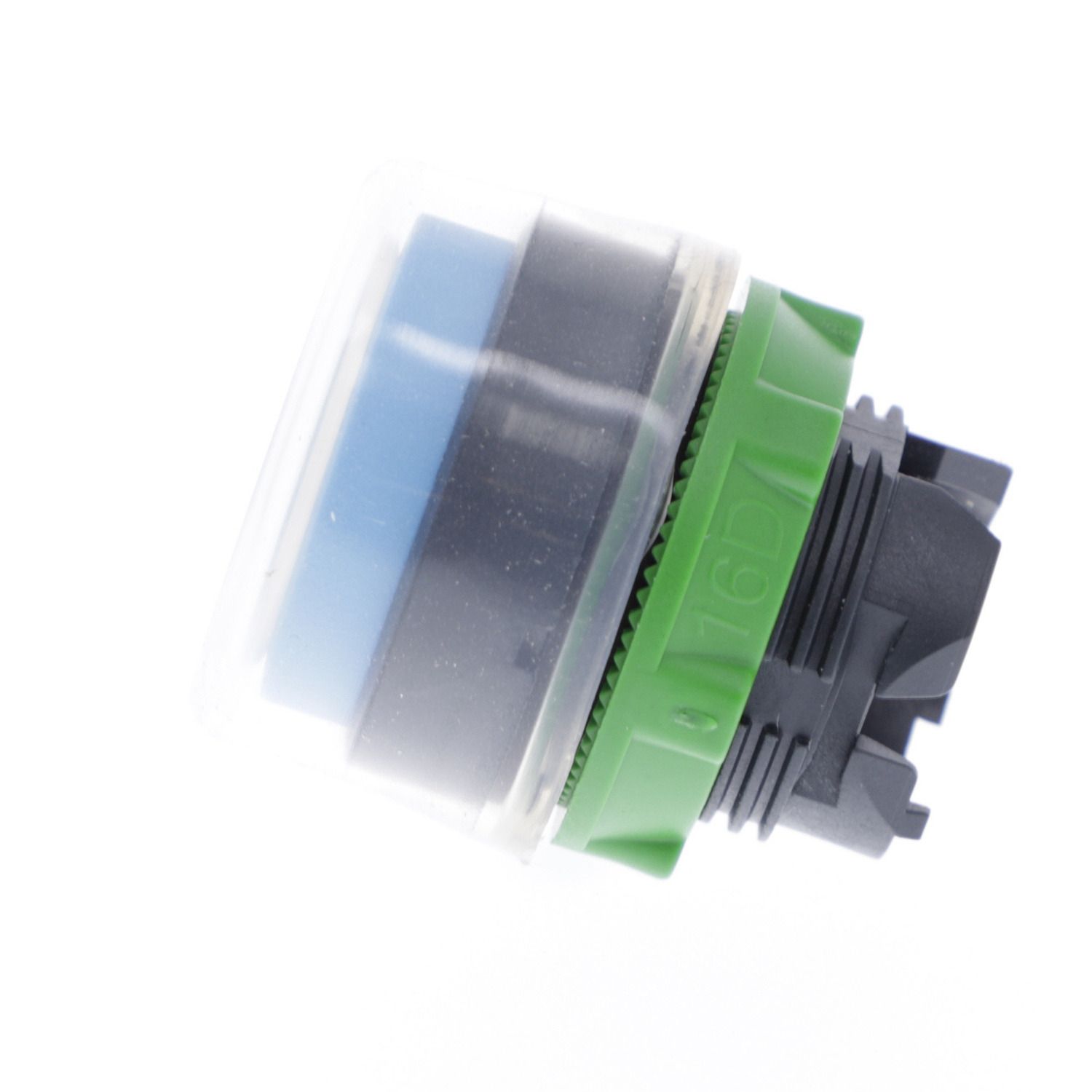 Picture of Head for non illuminated push button, Harmony XB5, plastic, projecting, blue, 22mm, spring return, booted, unmarked