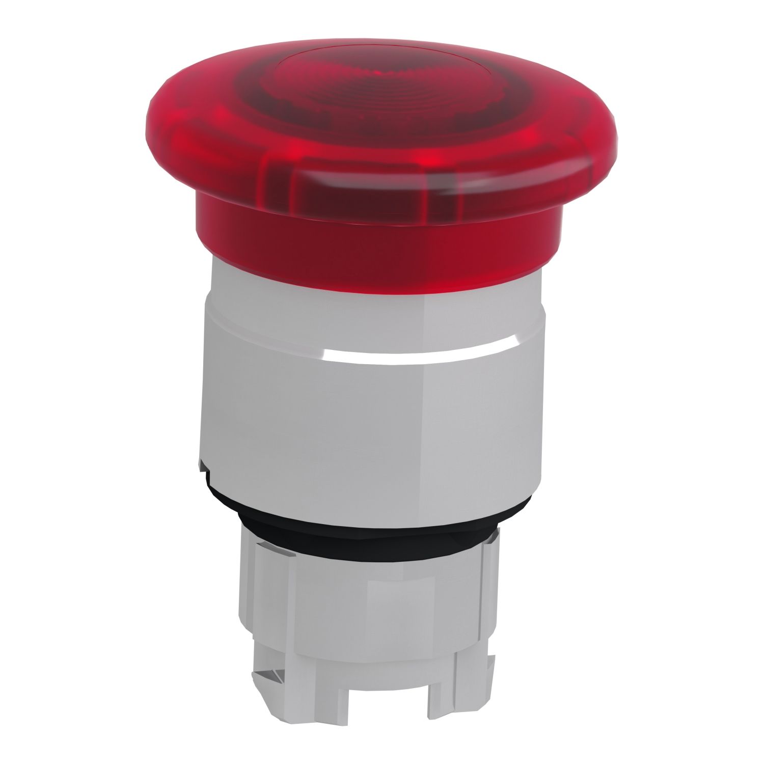 Picture of Head for illuminated emergency switching off push button, Harmony XB4, metal, red mushroom 40mm, 22mm, universal LED, push pull
