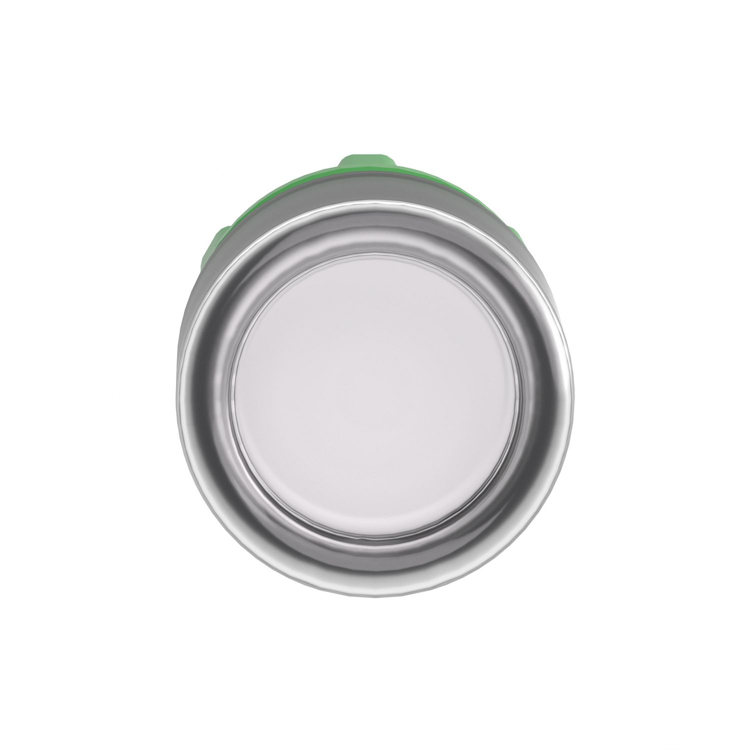 Picture of Head for illuminated push button, Harmony XB5, white flush, 22mm, universal LED, spring return, clear boot, unmarked