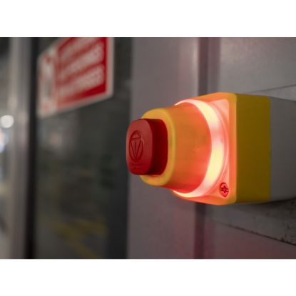 Picture of Head for non illuminated pushbutton, Harmony XB5, plastic, black, mushroom 40mm, 22mm, spring return