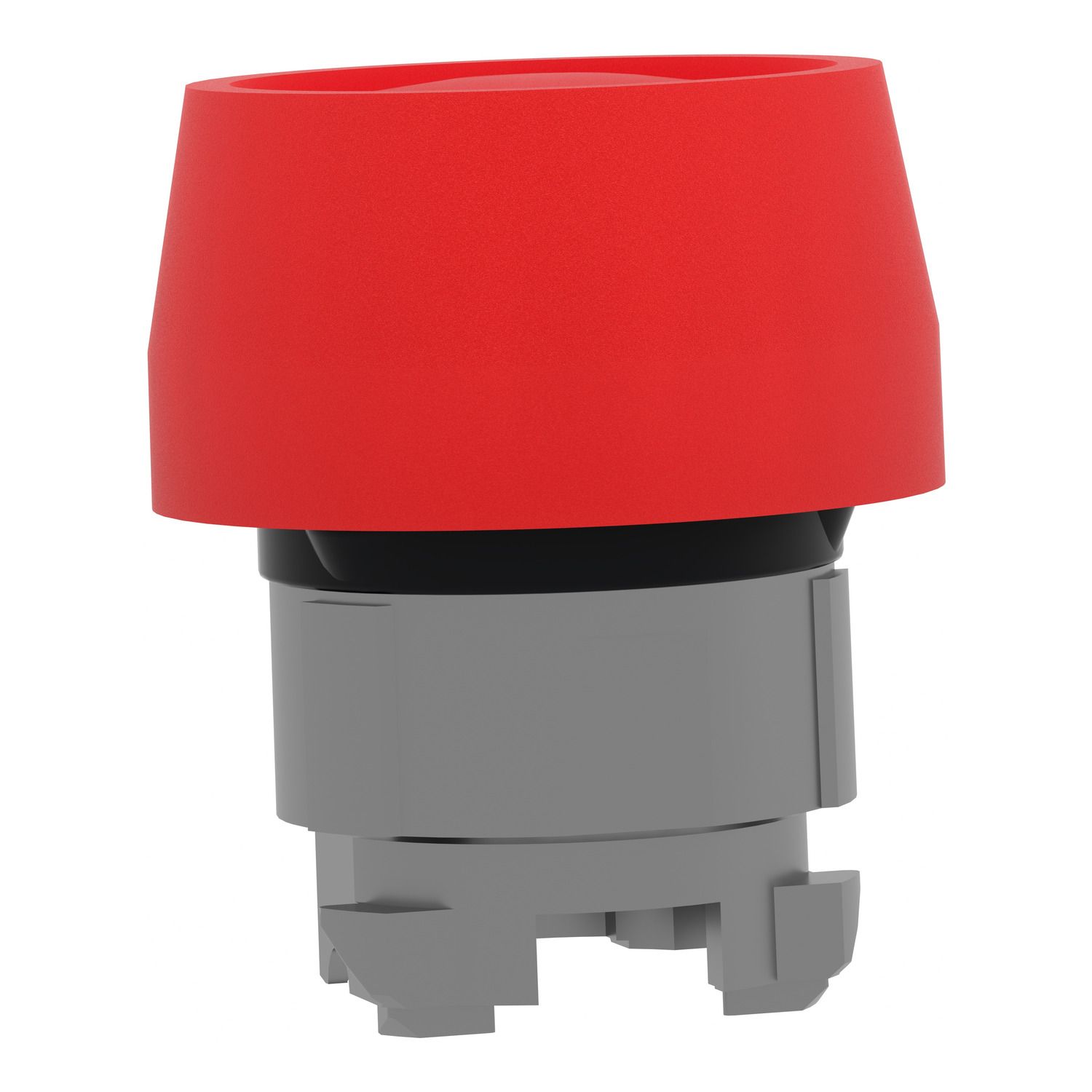 Picture of Head for non illuminated push button, Harmony XB4, red flush pushbutton Ø22 mm spring return unmarked