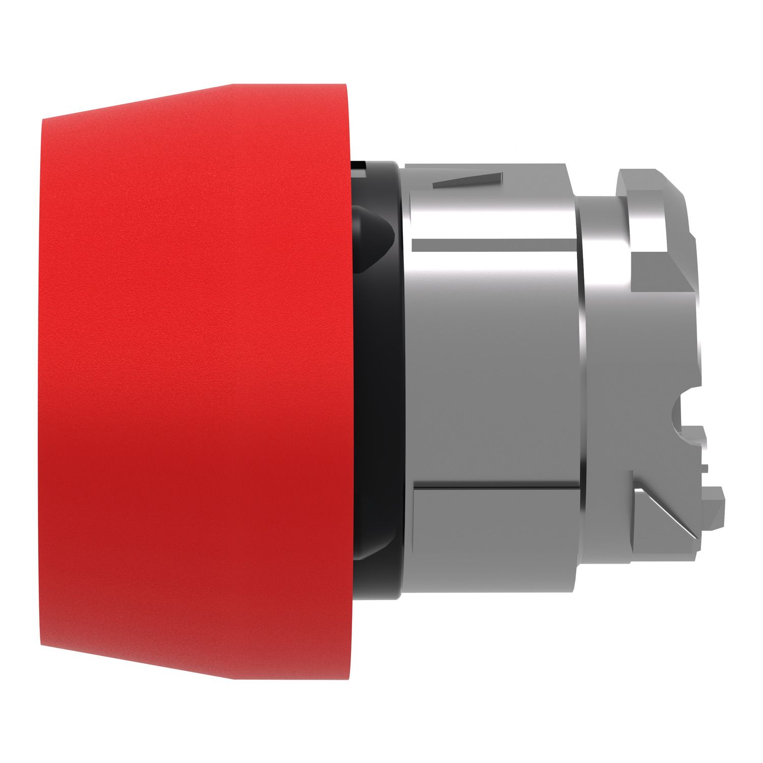 Picture of Head for non illuminated push button, Harmony XB4, red flush pushbutton Ø22 mm spring return unmarked