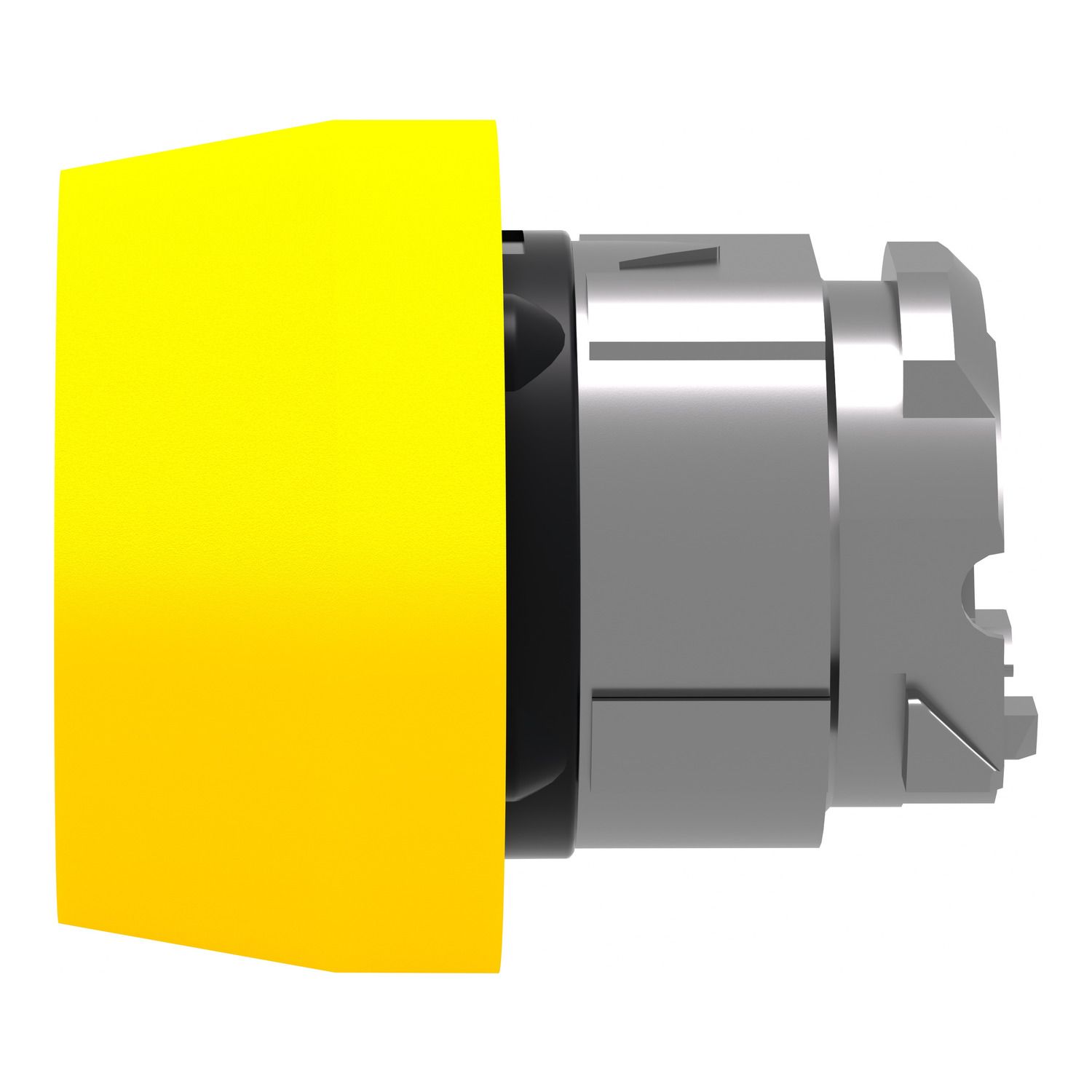 Picture of Head for non illuminated push button, Harmony XB4, yellow flush pushbutton Ø22 mm spring return unmarked