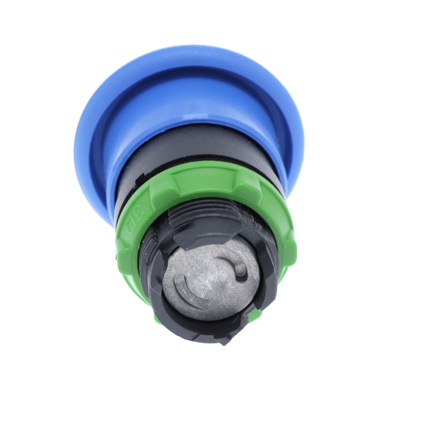 Picture of Head for non illuminated pushbutton, Harmony XB5, plastic, blue, mushroom 40mm, 22mm, spring return
