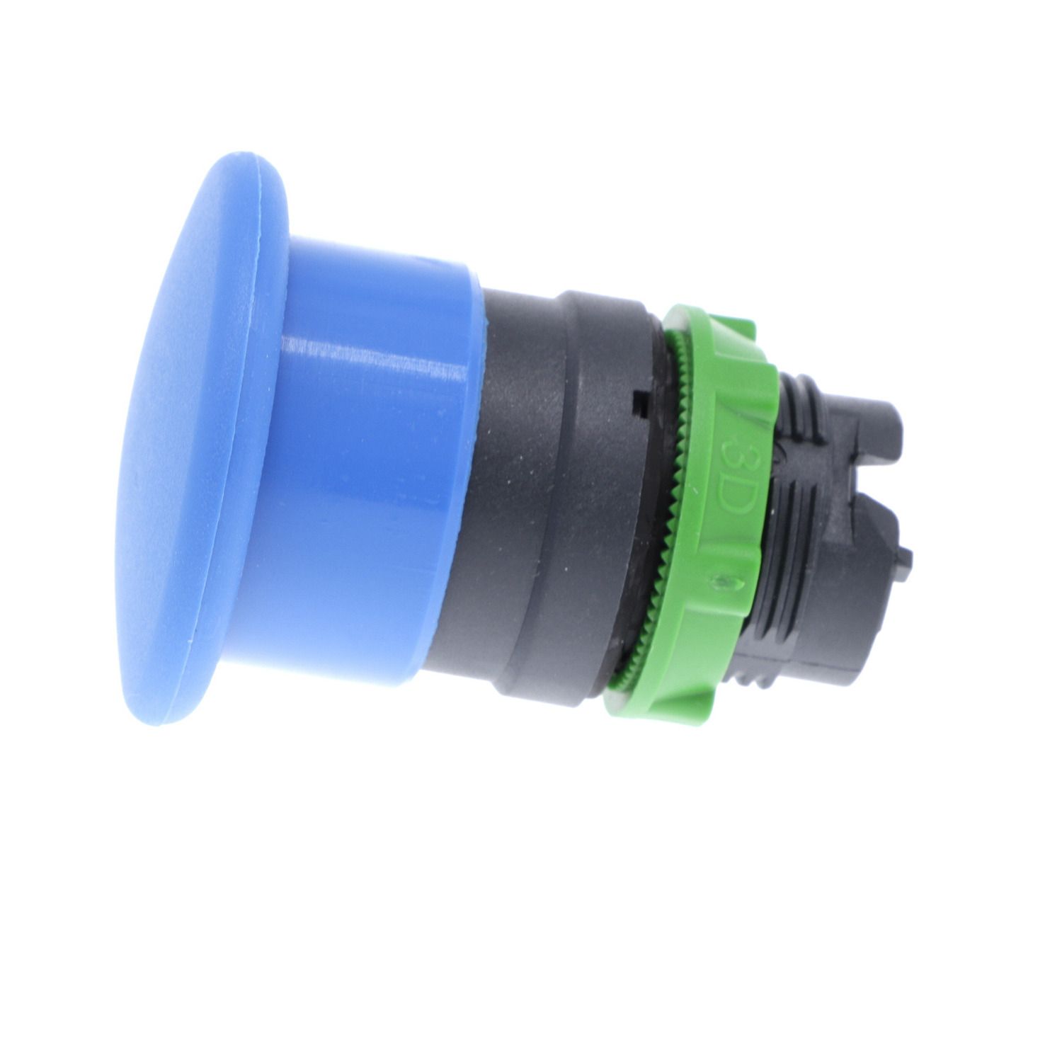 Picture of Head for non illuminated pushbutton, Harmony XB5, plastic, blue, mushroom 40mm, 22mm, spring return
