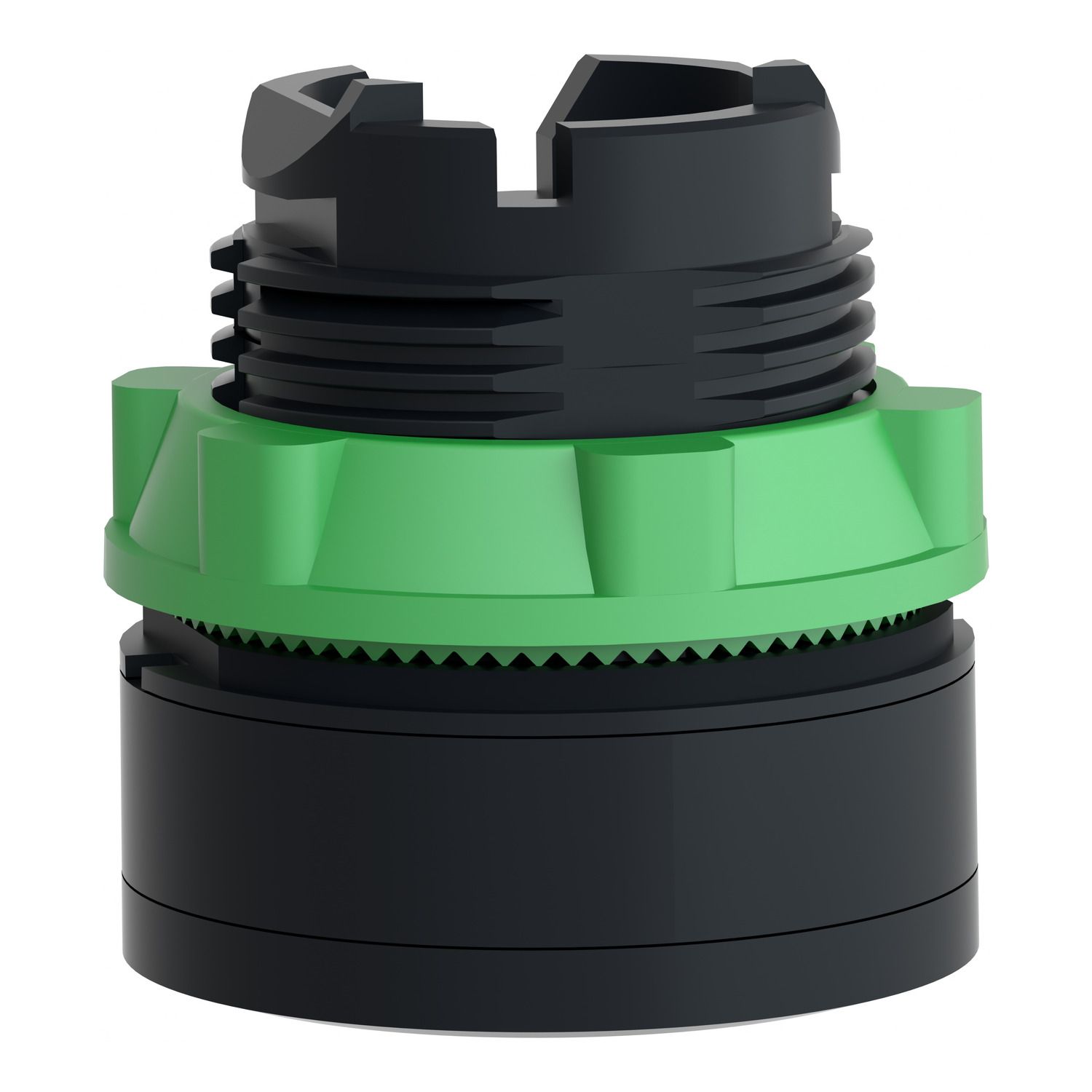 Picture of Head for illuminated push button, Harmony XB5, plastic, flush, white, 22mm, spring return, plain lens for BA9s bulb