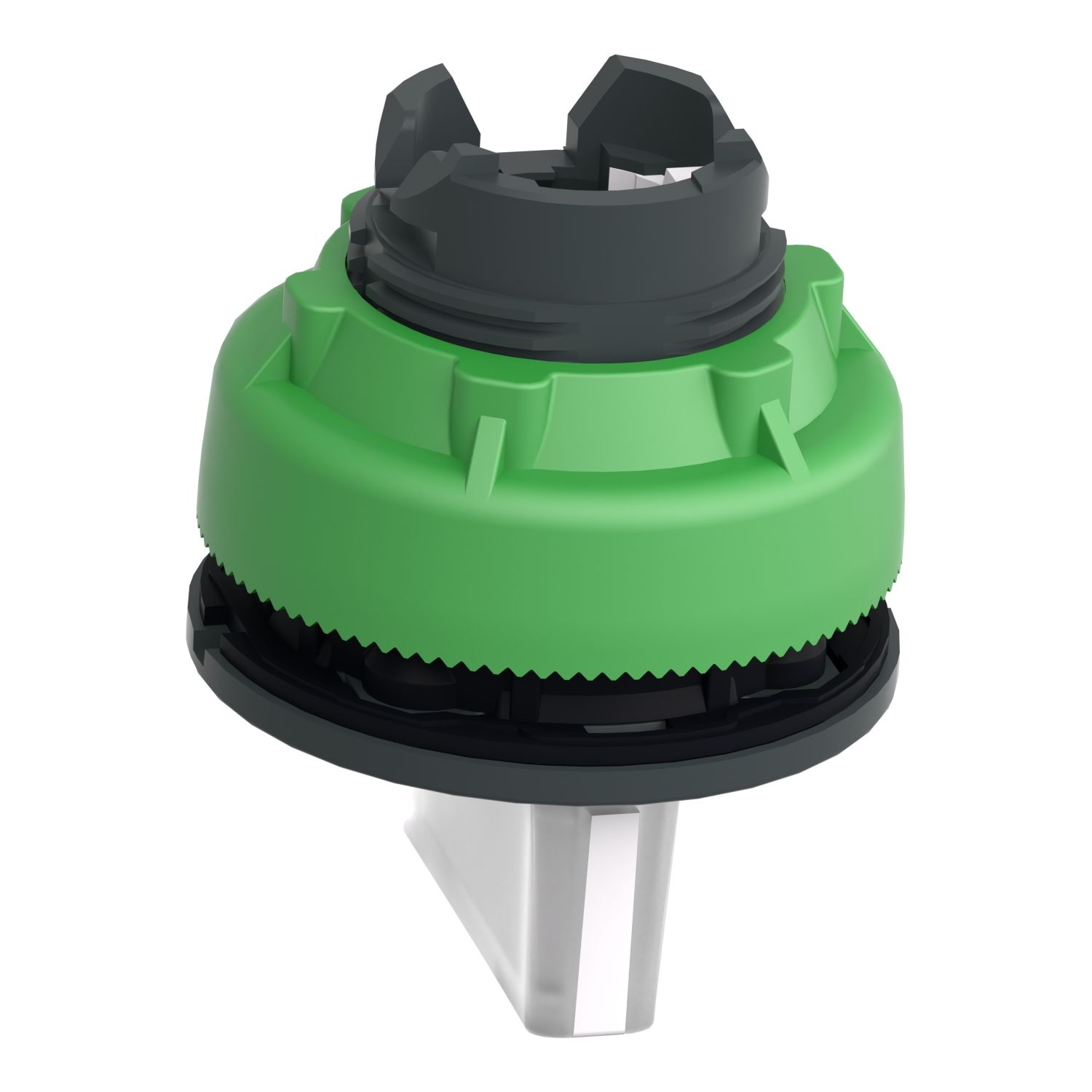 Picture of Head for illuminated selector switch, Harmony XB5, plastic, white handle, universal LED, 3 positions, right to center