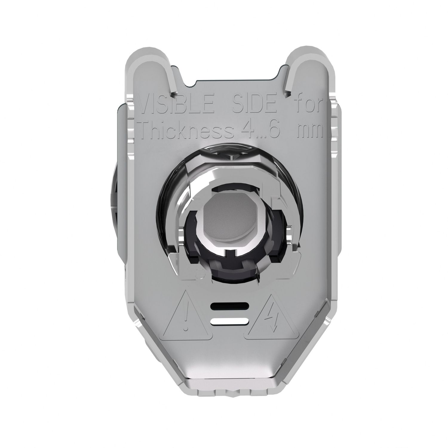 Picture of Head for illuminated push button, Harmony XB4, metal, blue projecting, 30mm, universal LED, push-push, unmarked