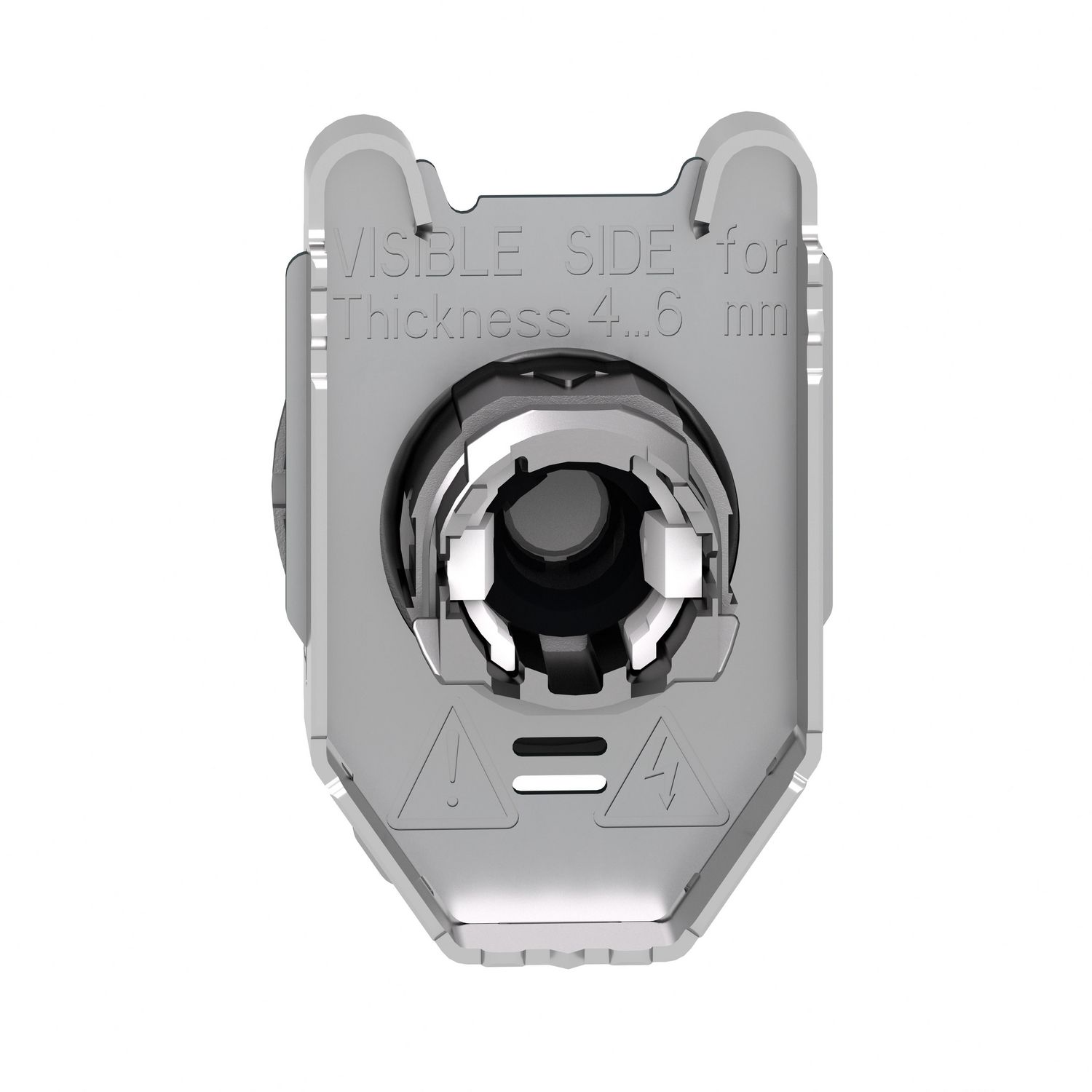 Picture of Head for illuminated selector switch, Harmony XB4, metal, white handle, 30mm, universal LED, 3 positions, to center