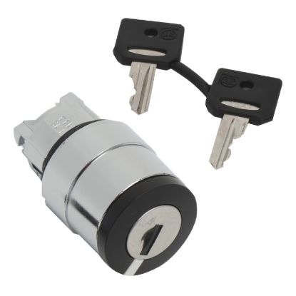 Picture of Head for key selector switch, Harmony XB4, black key, 22mm, 2 positions, left key withdrawal, key 3131A