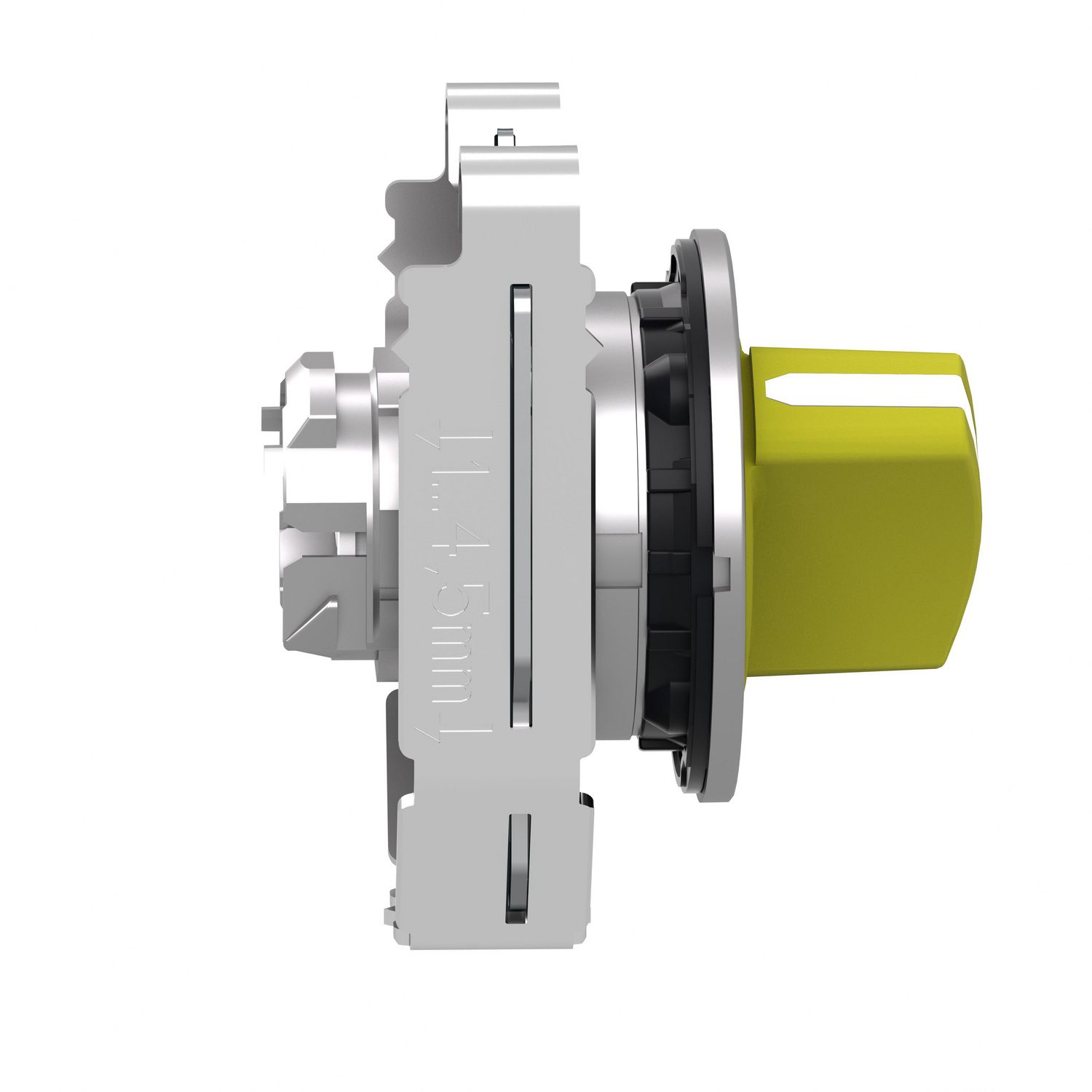 Picture of Head for selector switch, Harmony XB4, yellow handle, flush, 30mm, 2 positions, stay put
