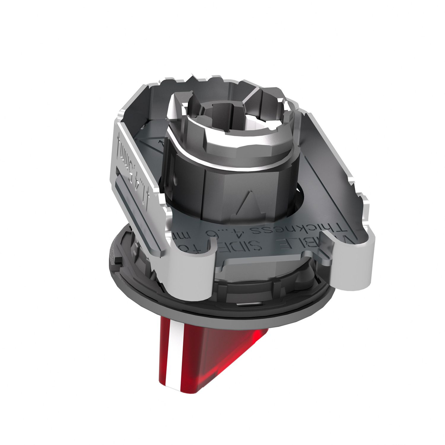 Picture of Head for illuminated selector switch, Harmony XB4, metal, red handle, 30mm, universal LED, 2 positions, stay put