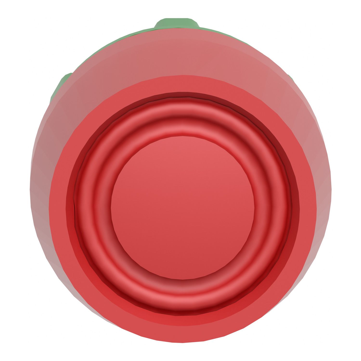 Picture of Push button head, Harmony XB5, plastic, flush, red, 22mm, spring return, coloured boot, unmarked