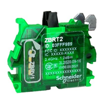 Picture of Transmitter for wireless and batteryless push button, Harmony XB5R, plastic, black, double action