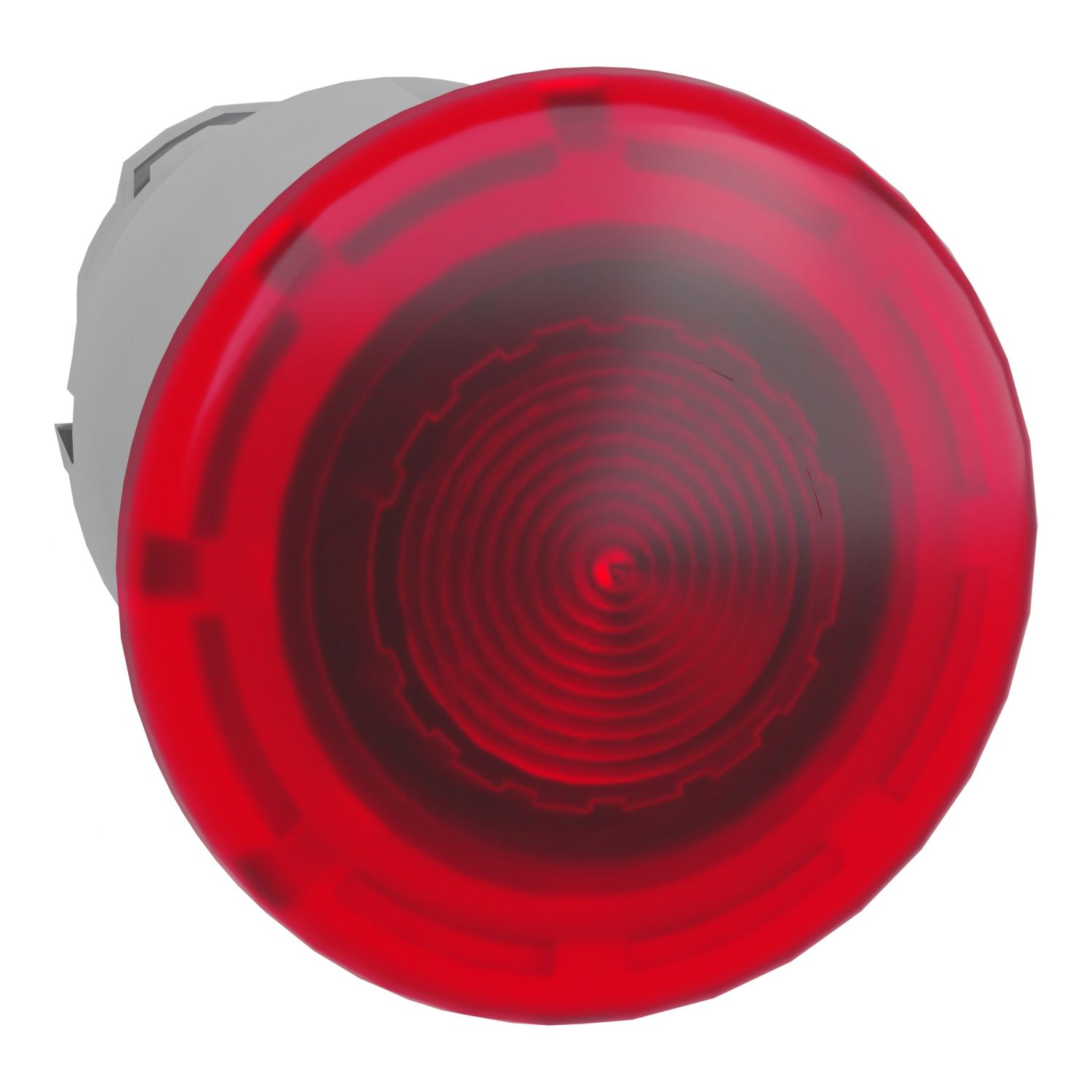 Picture of Head for illuminated push button, Harmony XB4, metal, red mushroom 40mm, 22mm, universal LED, spring return