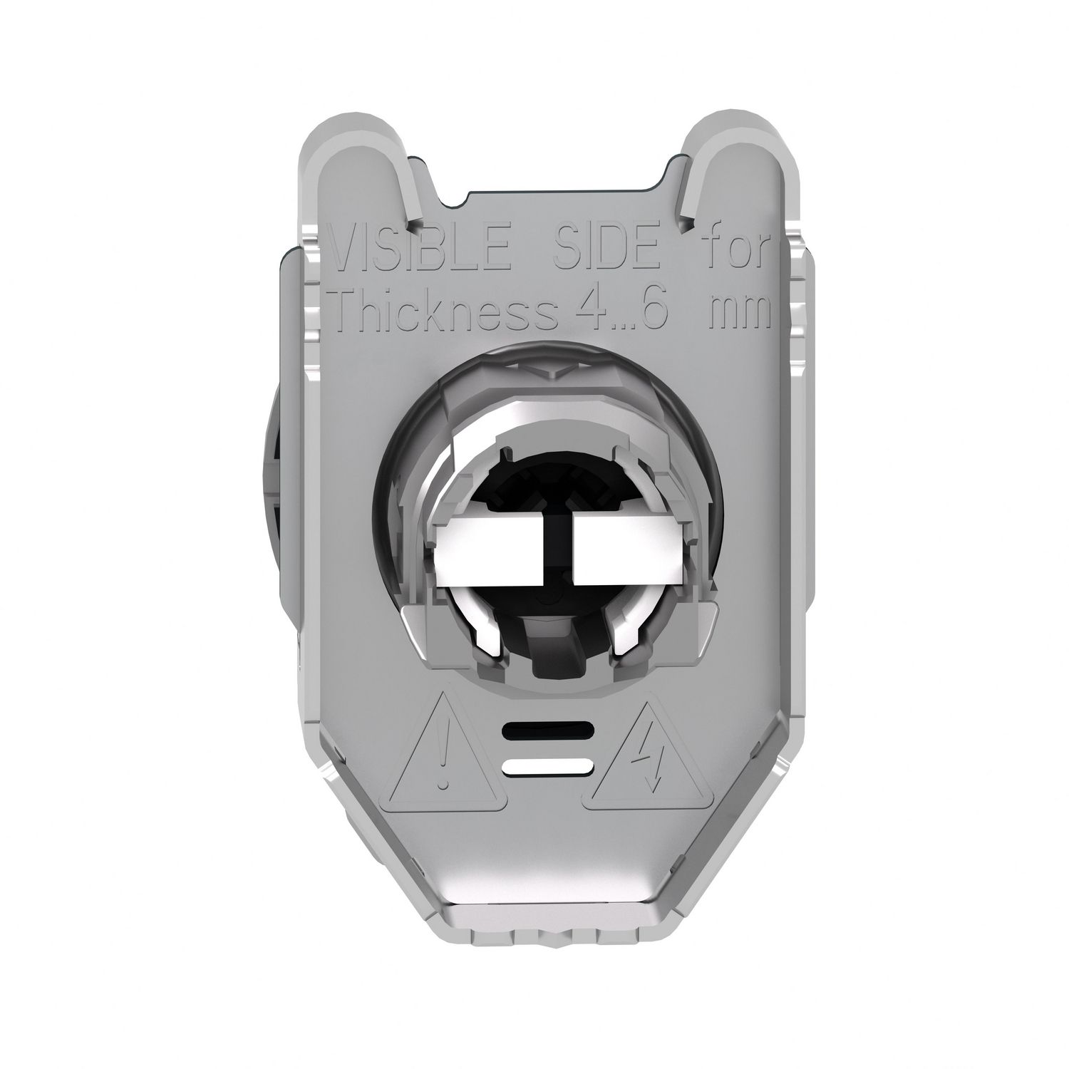 Picture of Flush mounted selector switch head, Harmony XB4, metal, black, 30mm, 2 positions, stay put