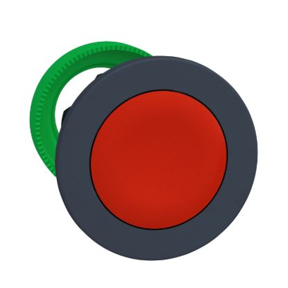 Picture of Antimicrobial Flush mounted push button head, Harmony XB5, plastic, red, 30mm, spring return, unmarked