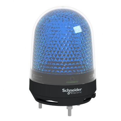 Picture of Illuminated beacon with buzzer, Harmony XVR, blue, 100mm, 70...90dB, integral LED, 100...230V AC