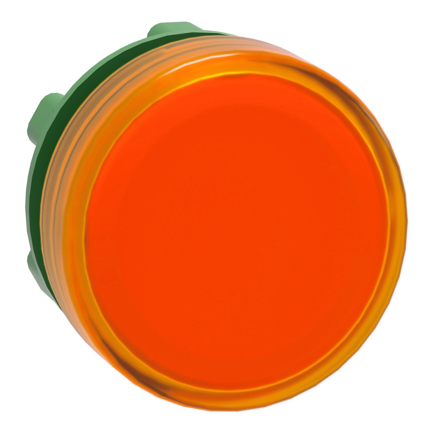 Picture of Head for Pilot light, Harmony XB5, plastic, orange, 22mm, universal LED, plain lens