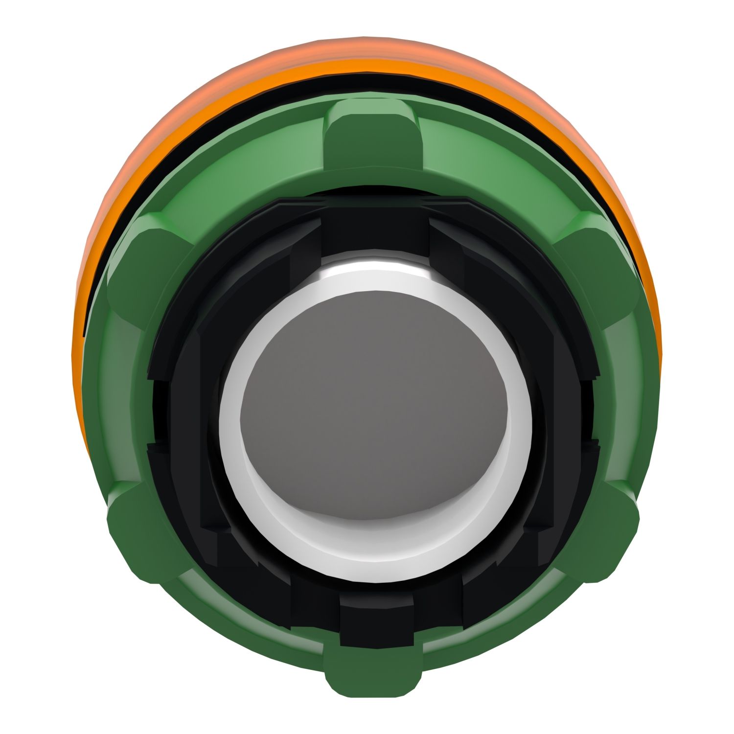 Picture of Head for Pilot light, Harmony XB5, plastic, orange, 22mm, universal LED, plain lens