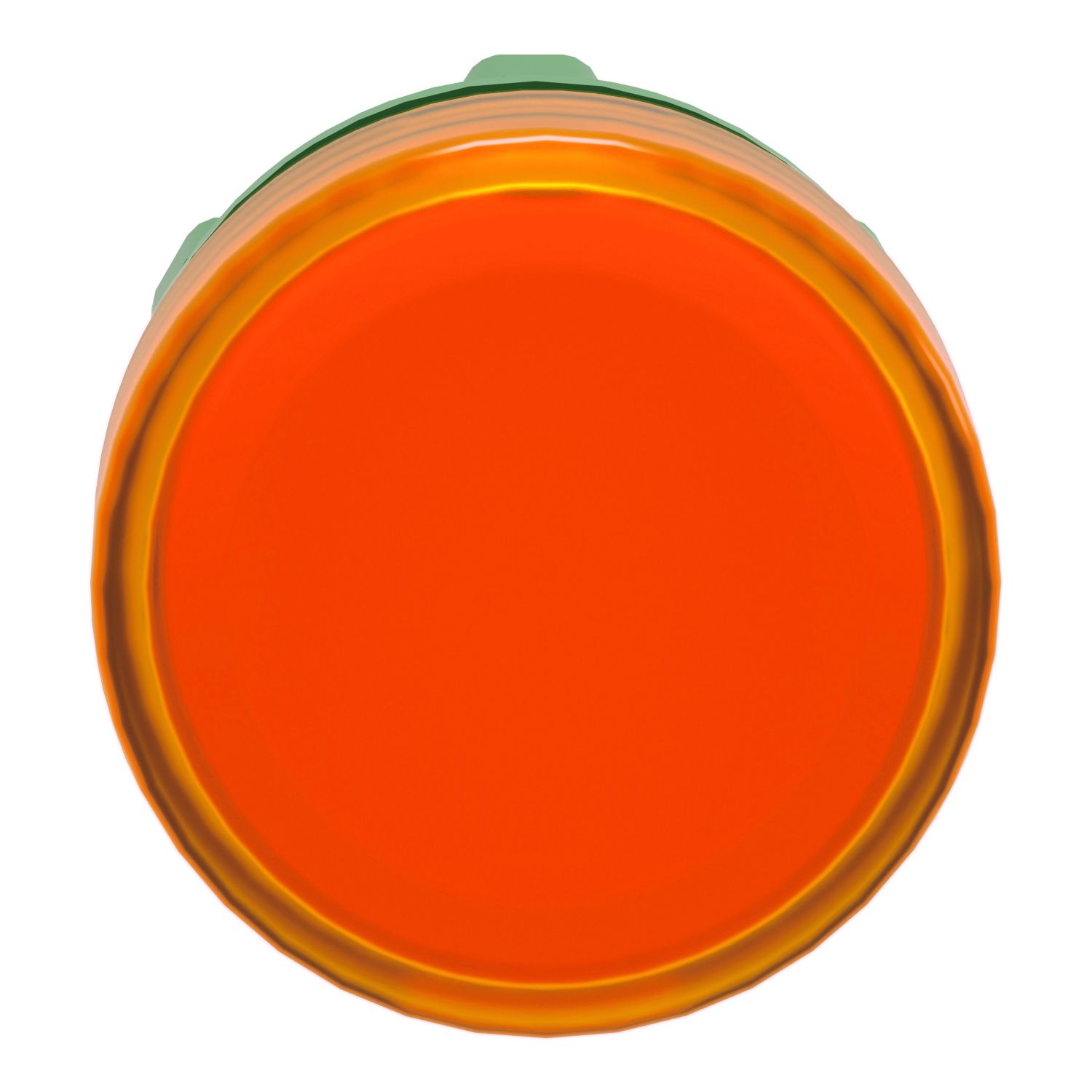 Picture of Head for Pilot light, Harmony XB5, plastic, orange, 22mm, universal LED, plain lens