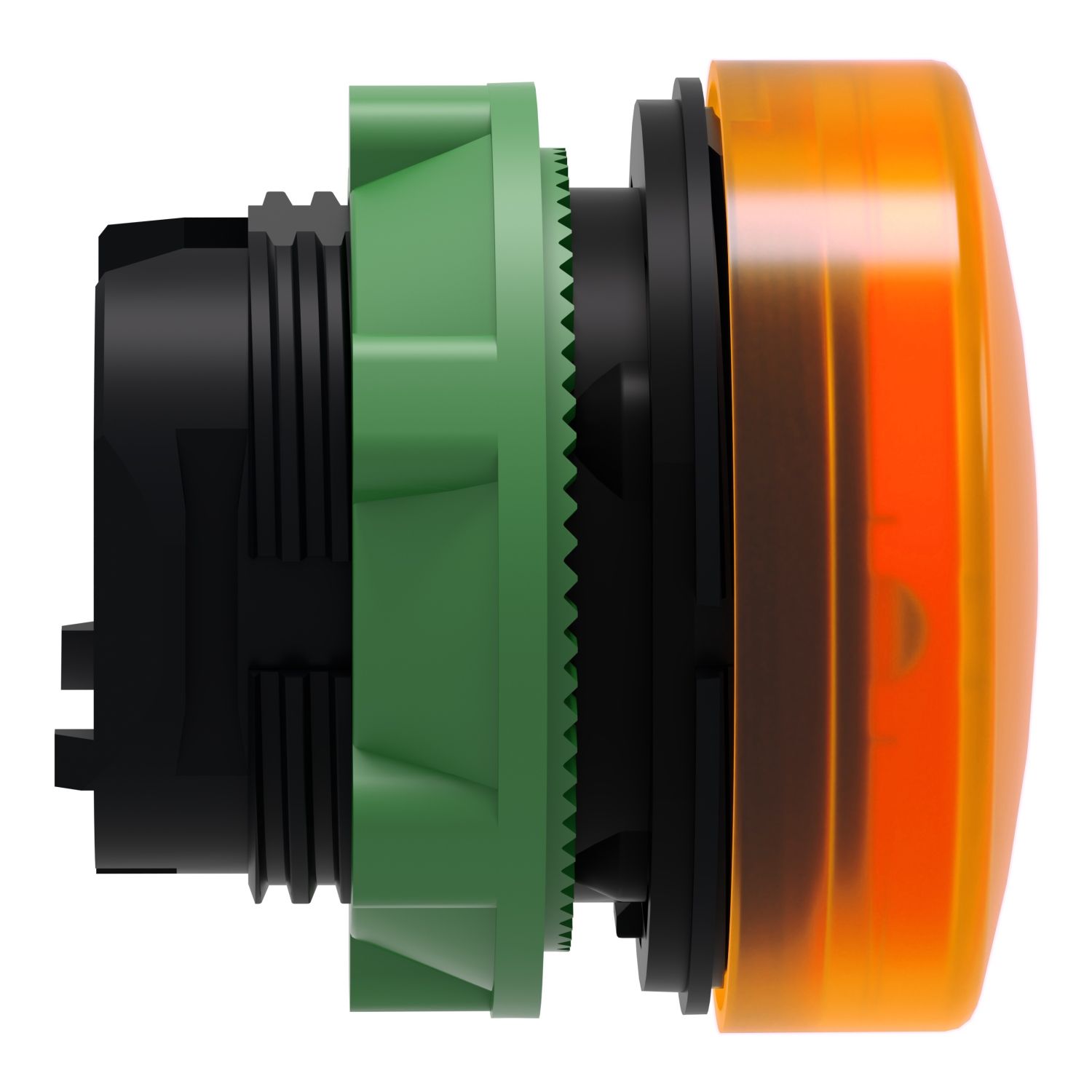 Picture of Head for Pilot light, Harmony XB5, plastic, orange, 22mm, universal LED, plain lens
