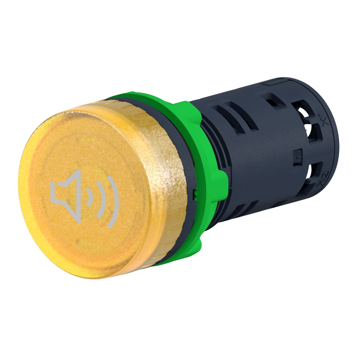 Picture of Annunciator, Harmony XB5, Illuminated buzzer, plastic, yellow, 22mm, continuous or intermittent tone, 24V AC DC