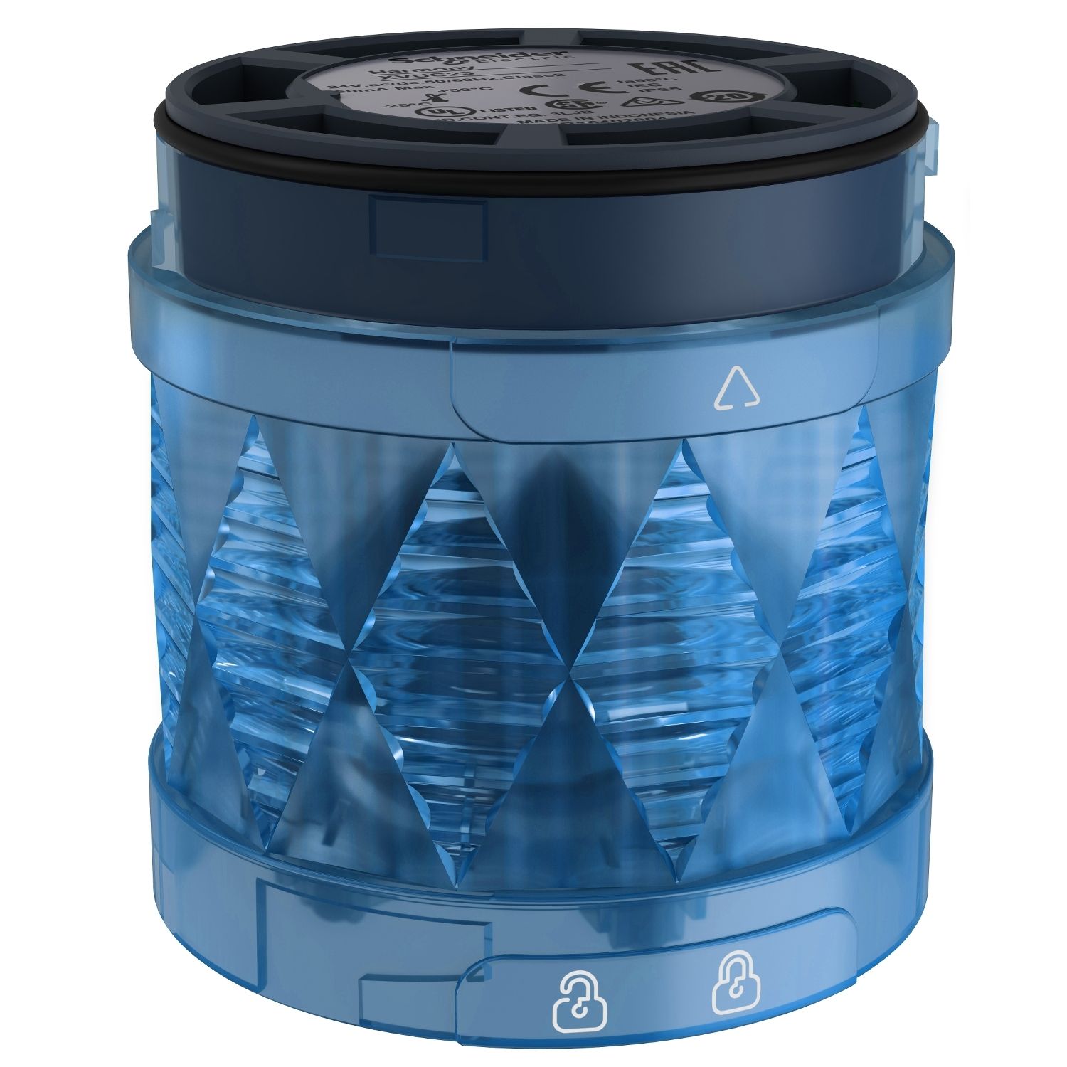 Picture of Illuminated LED unit for modular tower lights, Harmony XVU, blue, Ø60, steady, IP65, 24 V AC/DC