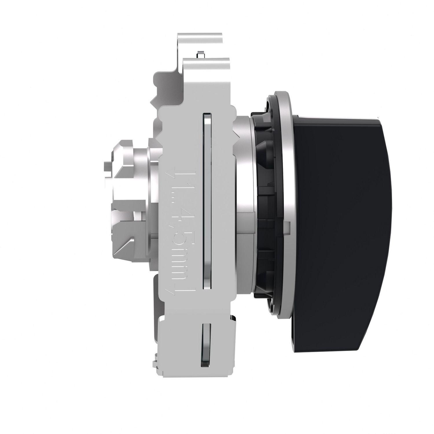 Picture of Head for selector switch, Harmony XB4, black long handle, flush, 30mm, 3 positions, spring return