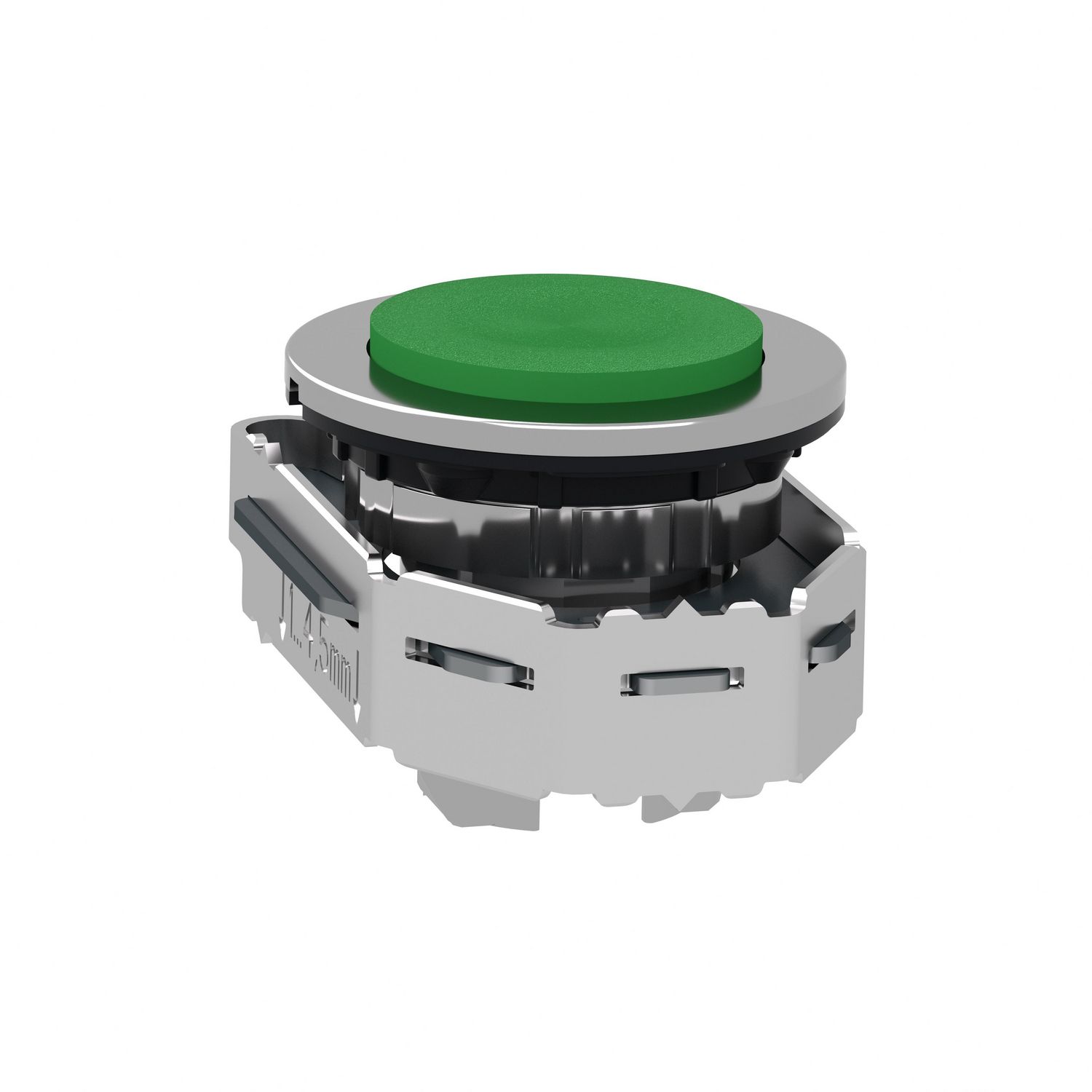 Picture of Head for non illuminated push button, Harmony XB4, flush mounted green projecting pushbutton push