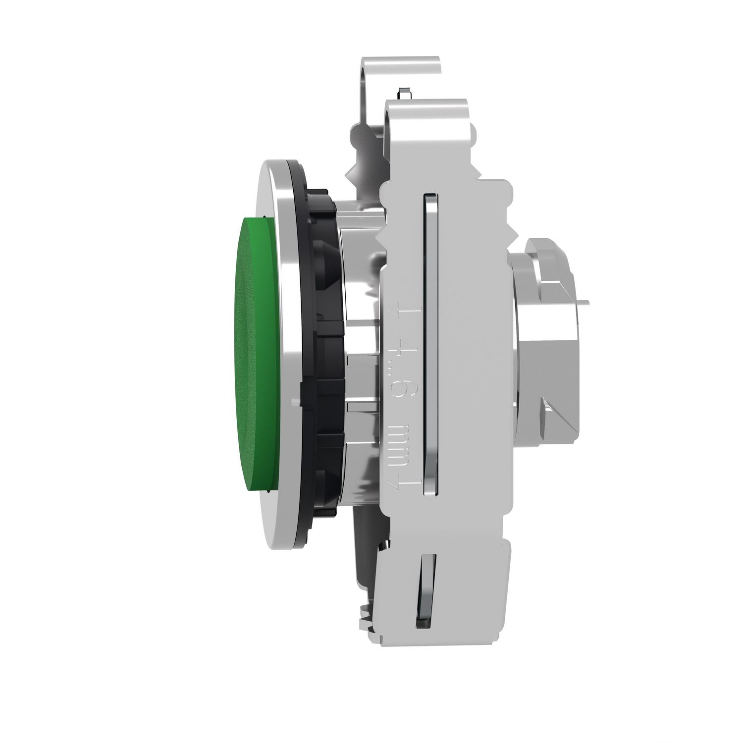 Picture of Head for non illuminated push button, Harmony XB4, flush mounted green projecting pushbutton push