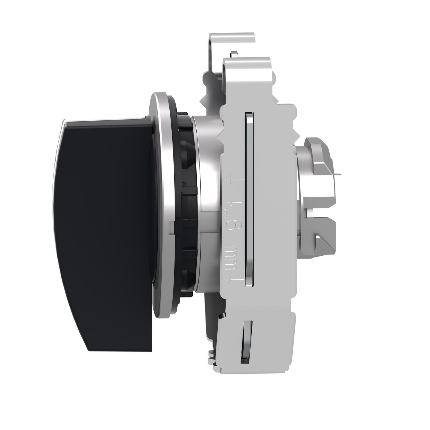 Picture of Head for selector switch, Harmony XB4, flush mounted black sw. long handle 3 position return r to c